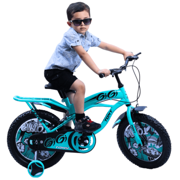 TONY RAW Gigi 14T BMX Bike Kids 2-5 Sea Green Training Wheels Toddler - Image 2