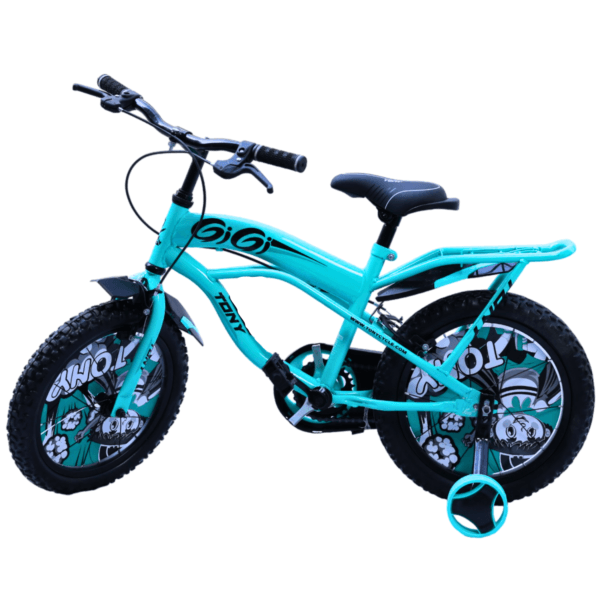 TONY RAW Gigi 14T BMX Bike Kids 2-5 Sea Green Training Wheels Toddler - Image 3