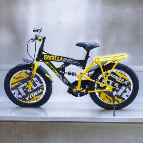 TONY RAW Shocker 20T BMX Bike Kids 7-10 Yellow-Black Steel Frame - Image 5