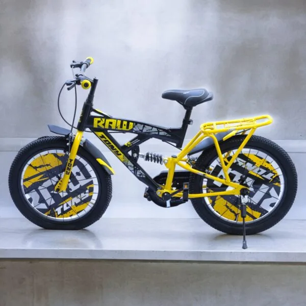 TONY RAW Shocker 20T BMX Bike Kids 7-10 Yellow-Black Steel Frame - Image 5