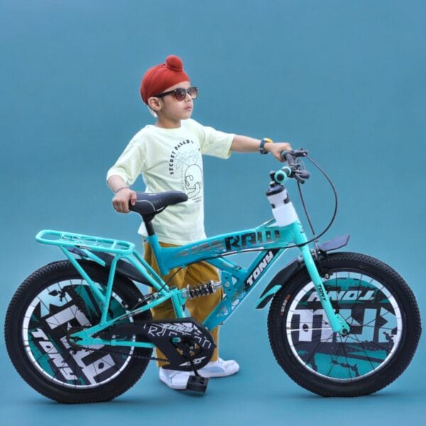 TONY RAW Shocker 20T BMX Bike Kids 7-10 Sea Green Steel Frame - Image 4