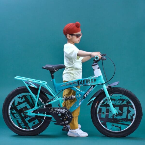 TONY RAW Shocker 20T BMX Bike Kids 7-10 Sea Green Steel Frame - Image 3