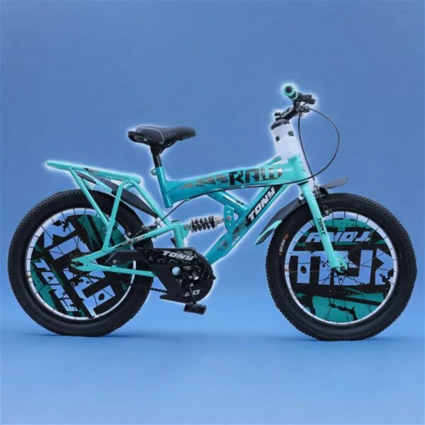 TONY RAW Shocker 20T BMX Bike Kids 7-10 Sea Green Steel Frame - Image 2