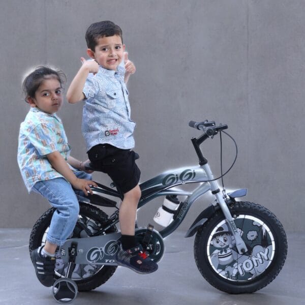TONY RAW Gigi 16T BMX Bike Kids 5-8 Adjustable Silver Training Wheels Steel - Image 4