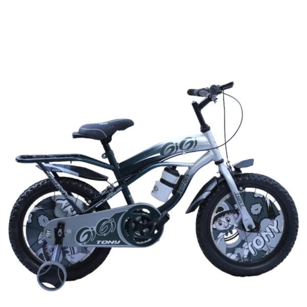 TONY RAW Gigi 16T BMX Bike Kids 5-8 Adjustable Silver Training Wheels Steel