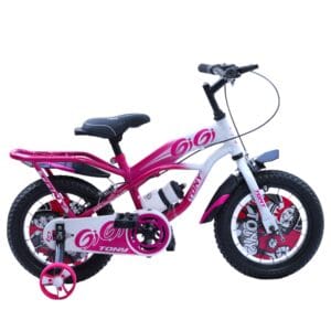 TONY RAW Gigi 16T BMX Kids 5-8 Pink-White Training Wheels