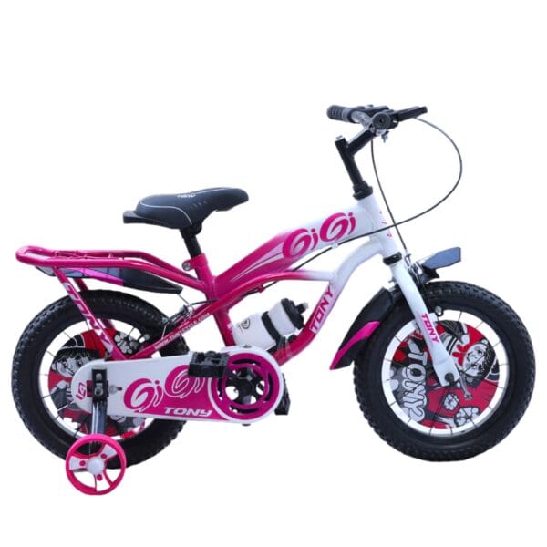 TONY RAW Gigi 16T BMX Kids 5-8 Pink-White Training Wheels