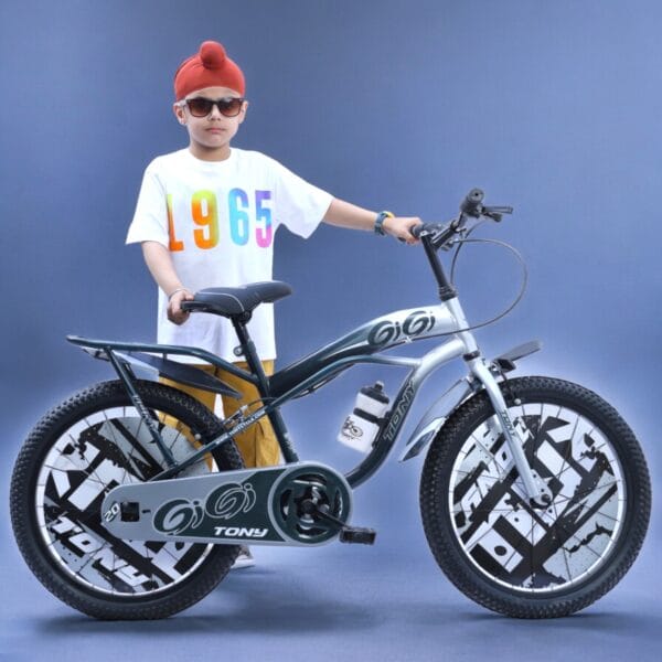 TONY RAW Gigi Sports 20T BMX Bike Kids 7-10 Silver Steel Frame - Image 3
