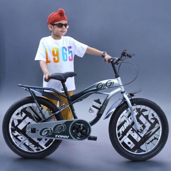 TONY RAW Gigi Sports 20T BMX Bike Kids 7-10 Silver Steel Frame - Image 4