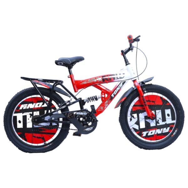 TONY RAW Shocker 20T BMX Bike Kids 7-10 Red-White Steel Frame