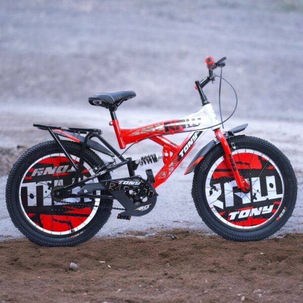 TONY RAW Shocker 20T BMX Bike Kids 7-10 Red-White Steel Frame - Image 2