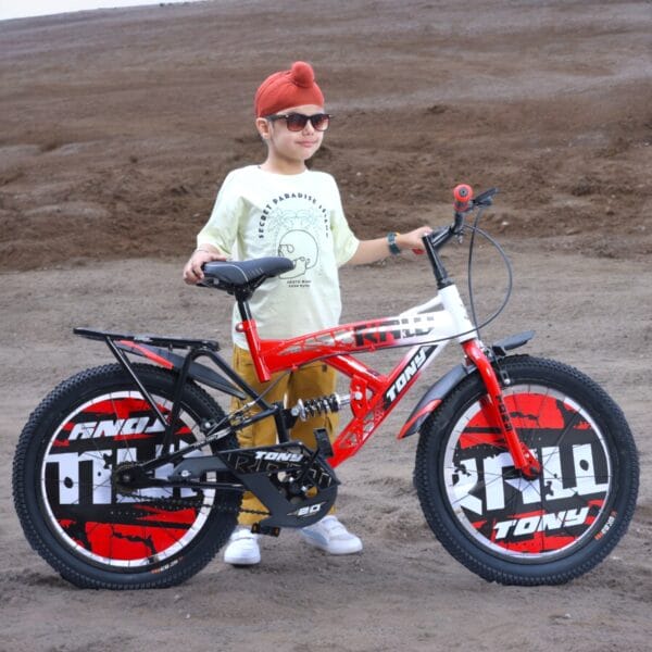 TONY RAW Shocker 20T BMX Bike Kids 7-10 Red-White Steel Frame - Image 3