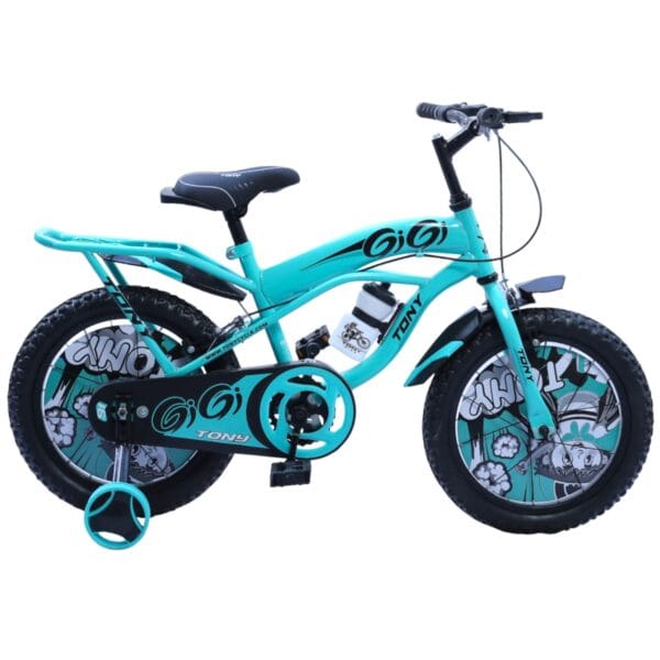TONY RAW Gigi 16T BMX Bike Kids 5-8 Seagreen-Black Training Wheels