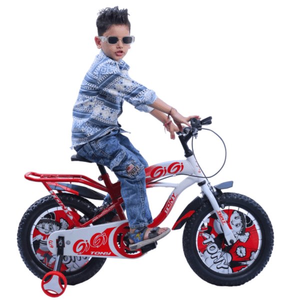 TONY RAW Gigi 14T BMX Bike Kids 2-5 Red Training Wheels Toddler - Image 2