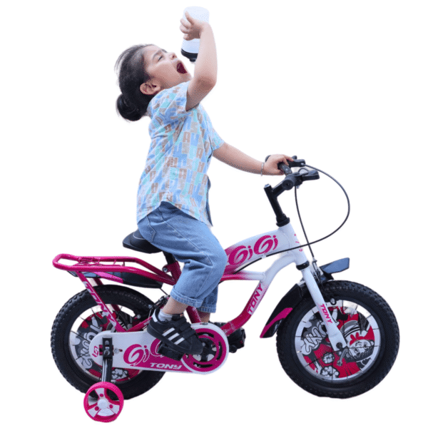 TONY RAW Gigi 14T BMX Bike Kids 2-5 Pink Training Wheels Toddler - Image 3