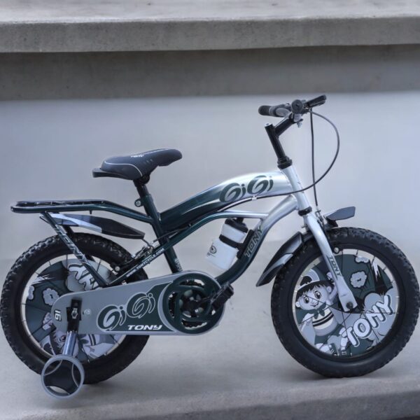 TONY RAW Gigi 16T BMX Bike Kids 5-8 Adjustable Silver Training Wheels Steel - Image 2