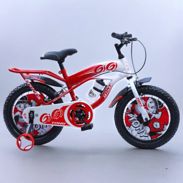 TONY RAW Gigi 16T BMX Bike Kids 5-8 Red-White Training Wheels - Image 2