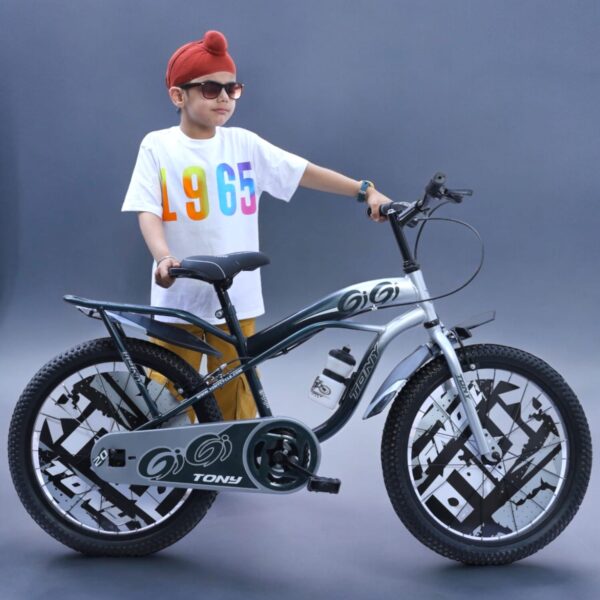 TONY RAW Gigi Sports 20T BMX Bike Kids 7-10 Silver Steel Frame - Image 4