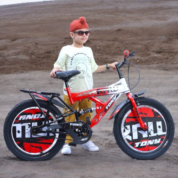TONY RAW Shocker 20T BMX Bike Kids 7-10 Red-White Steel Frame - Image 3